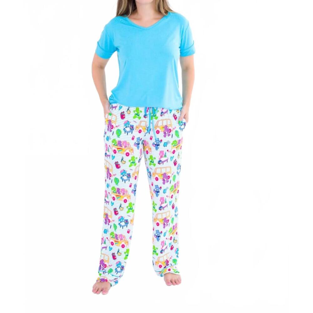 NEW BIRDIE BEAN care bears back to school lounge set in blue multi